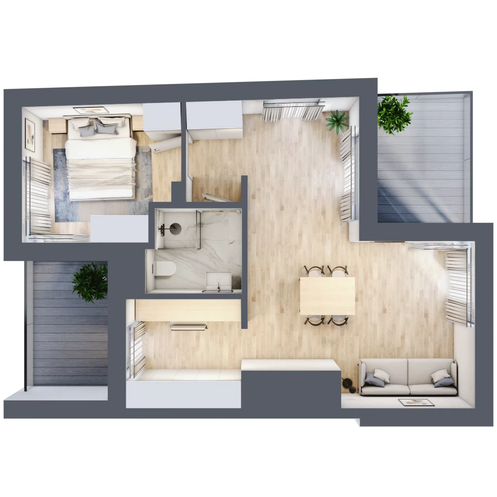 Dom 158,59 m², oferta nr F02, Jaśminowy Mokotów VI Domy, Warszawa, Mokotów, Stegny, ul. Białego Dębu