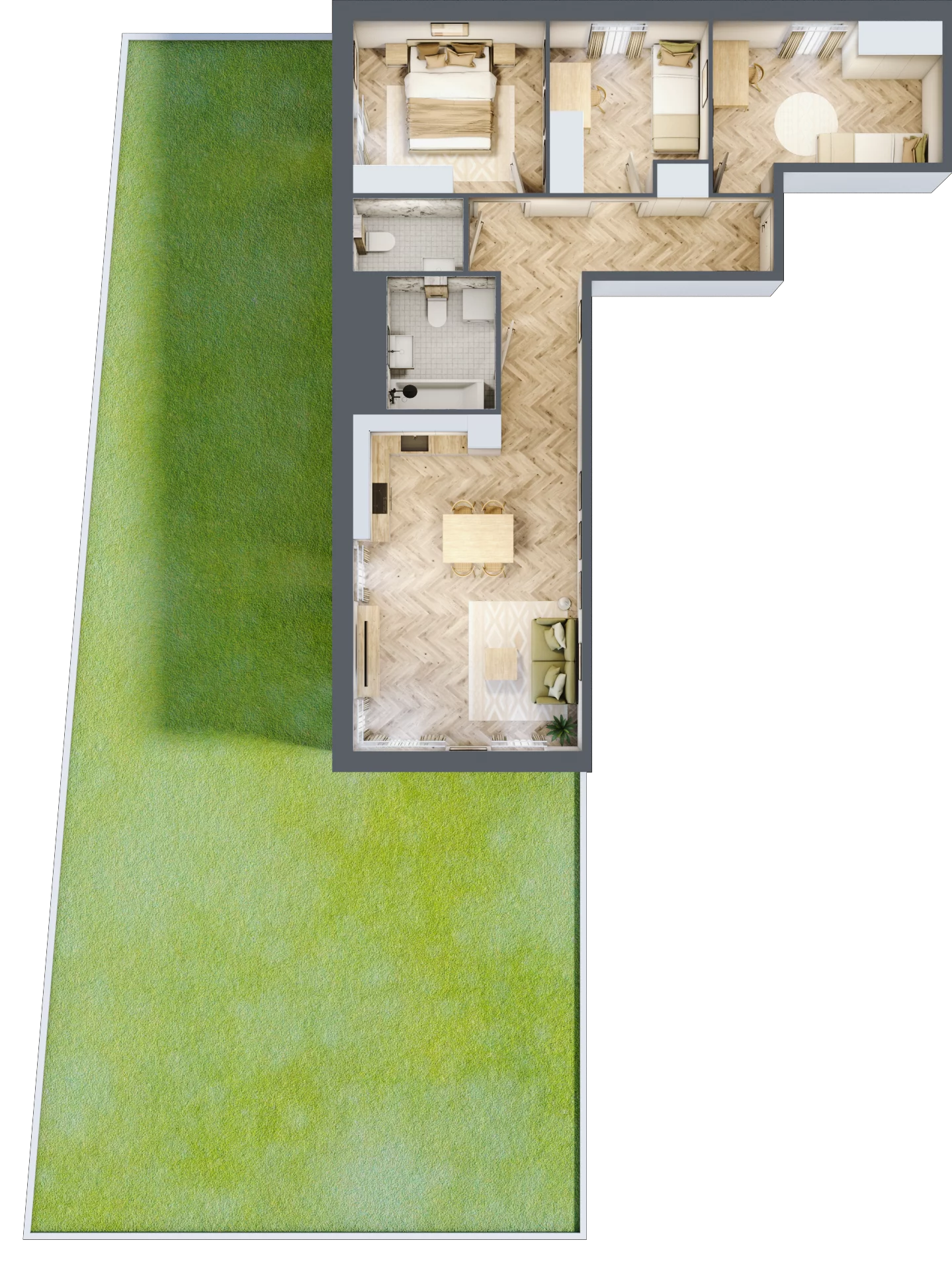 4 pokoje, mieszkanie 72,99 m², parter, oferta nr M5, Nova Tymotkowa, Kraków, Dębniki, Ruczaj, ul. Tymotkowa / Kolista