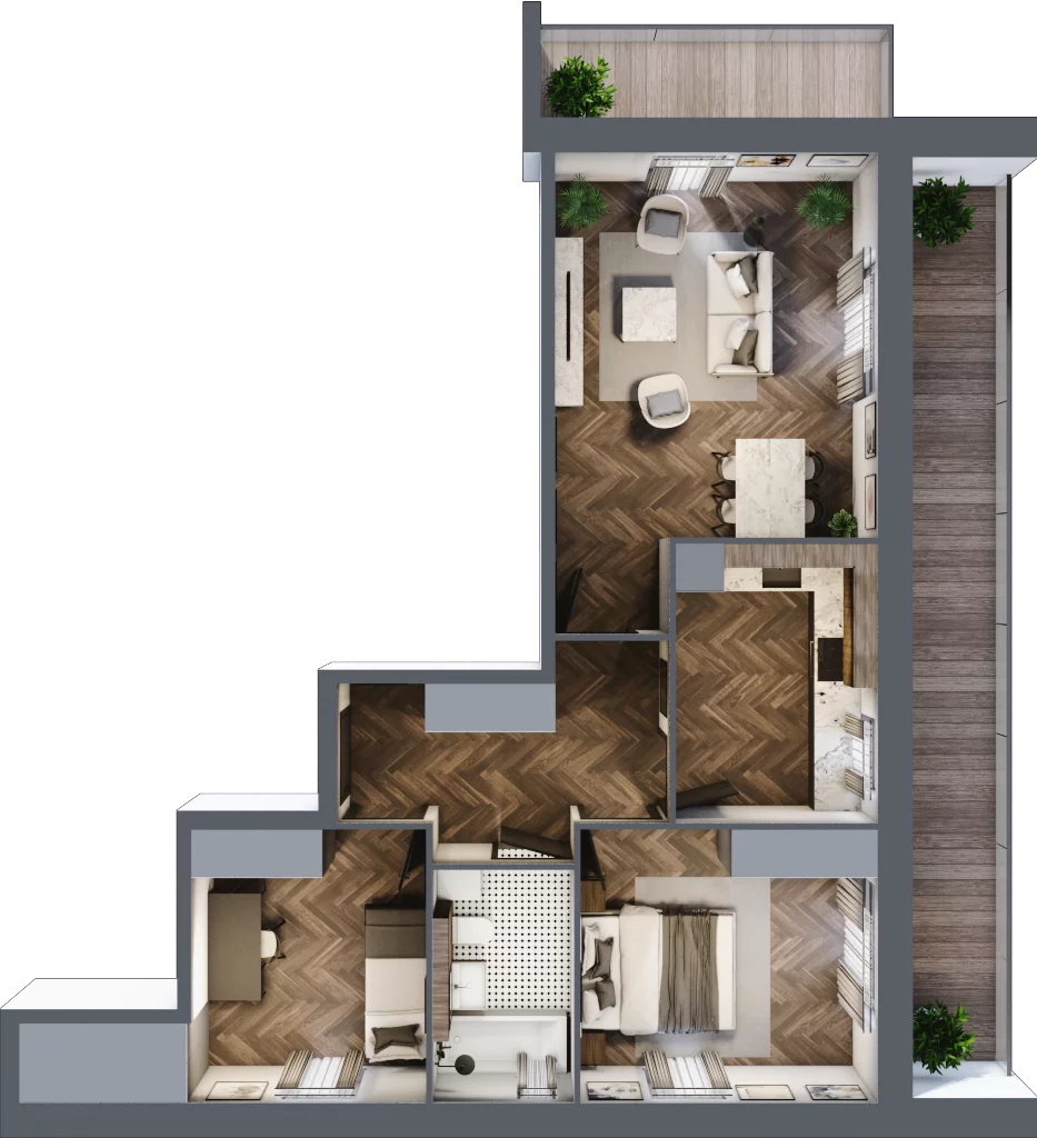 3 pokoje, mieszkanie 68,56 m², parter, oferta nr 25, Osiedle Bulwar, Bartąg, ul. Bartąska