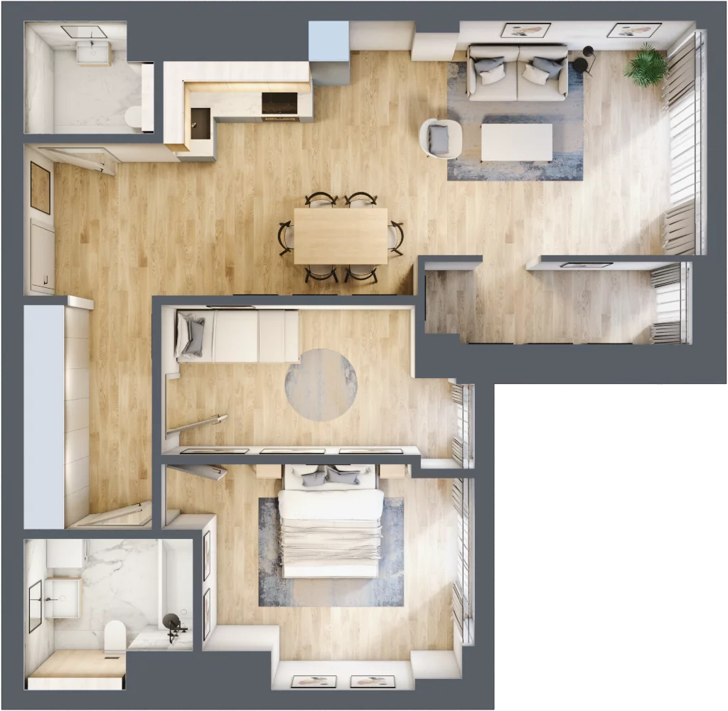 3 pokoje, mieszkanie 75,85 m², piętro 20, oferta nr W116, Olszynki Park, Rzeszów, Śródmieście, ul. Szopena