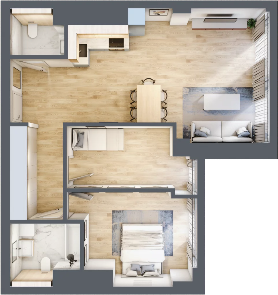 3 pokoje, mieszkanie 71,72 m², piętro 22, oferta nr W129, Olszynki Park, Rzeszów, Śródmieście, ul. Szopena