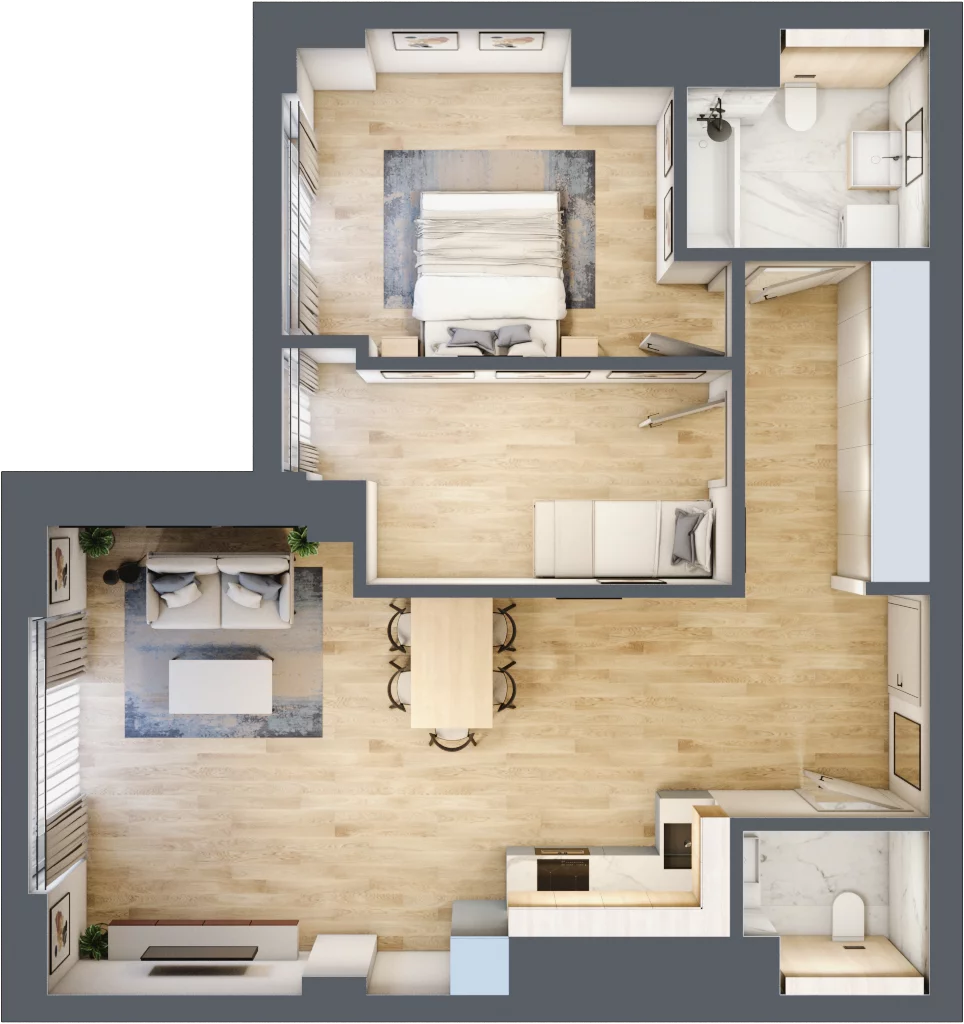 3 pokoje, mieszkanie 71,38 m², piętro 22, oferta nr W133, Olszynki Park, Rzeszów, Śródmieście, ul. Szopena