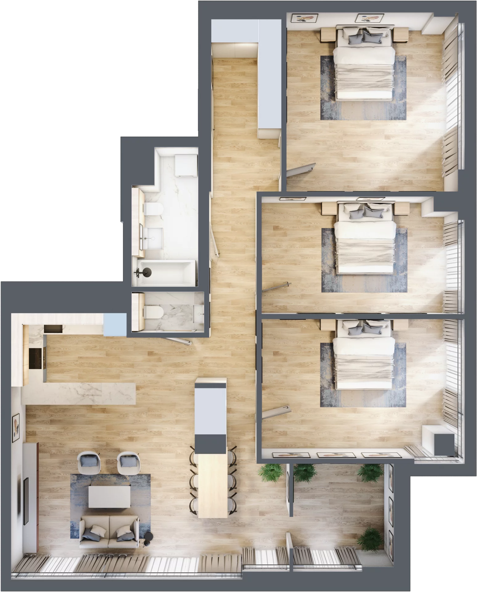 4 pokoje, apartament 133,33 m², piętro 30, oferta nr W171, Olszynki Park, Rzeszów, Śródmieście, ul. Szopena