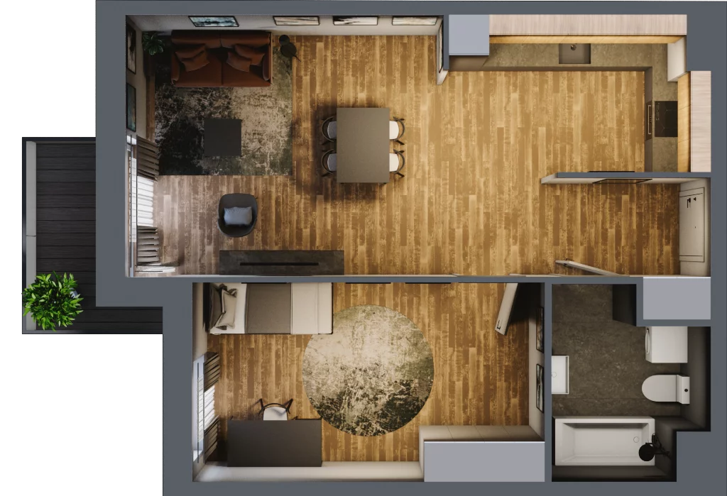 2 pokoje, mieszkanie 56,03 m², piętro 3, oferta nr 3/37, Rezydencja Góra Kalwaria Budynek D, Góra Kalwaria, Moczydłów, ul. Długa