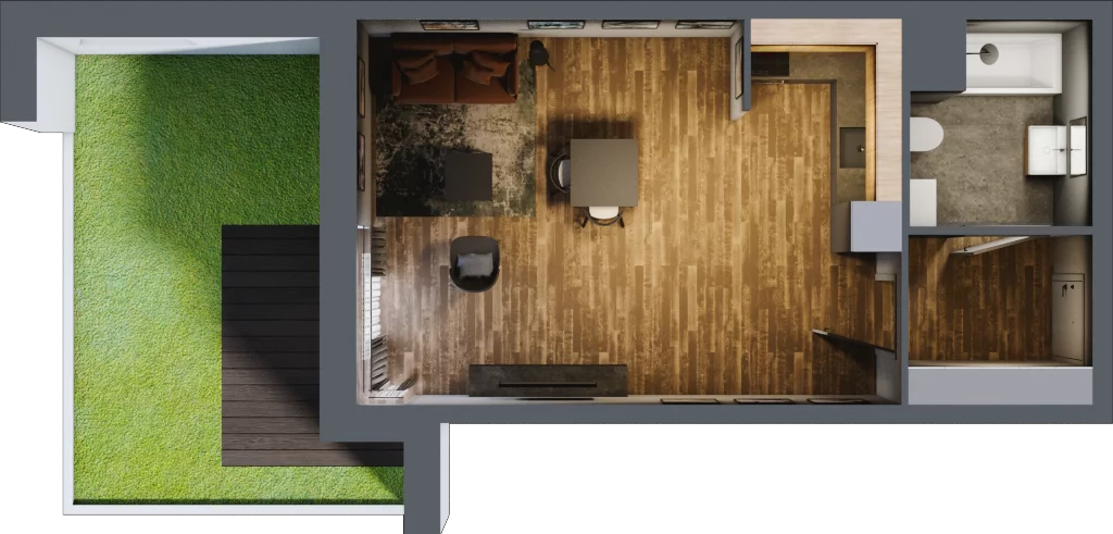 1 pokój, mieszkanie 38,76 m², parter, oferta nr 0/9, Rezydencja Góra Kalwaria Budynek D, Góra Kalwaria, Moczydłów, ul. Długa