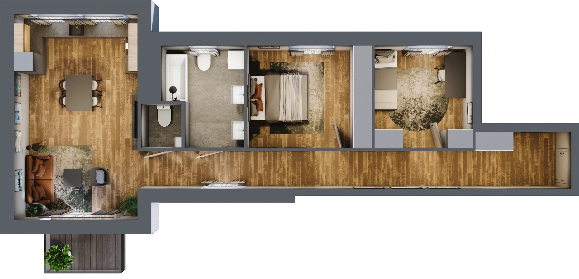 3 pokoje, mieszkanie 76,12 m², piętro 2, oferta nr 2/30, Rezydencja Góra Kalwaria Budynek D, Góra Kalwaria, Moczydłów, ul. Długa