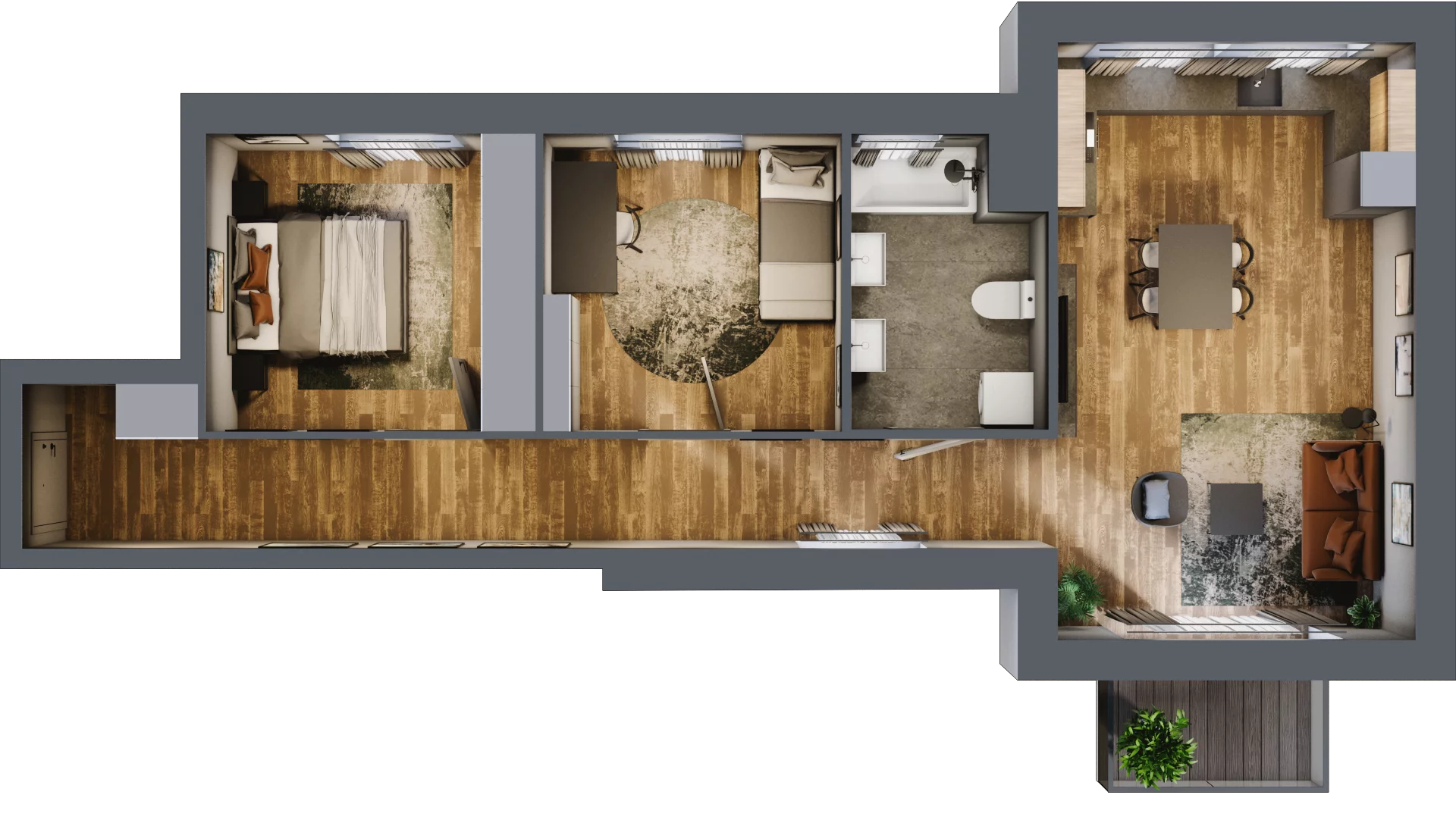 3 pokoje, mieszkanie 69,17 m², piętro 4, oferta nr 4/41, Rezydencja Góra Kalwaria Budynek D, Góra Kalwaria, Moczydłów, ul. Długa