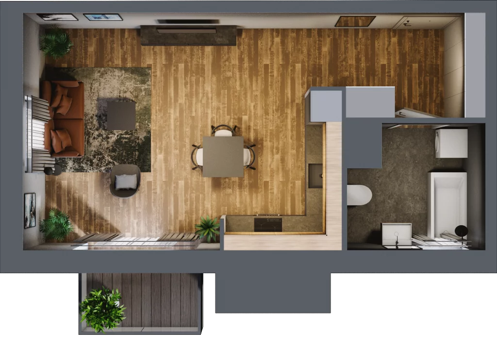 1 pokój, mieszkanie 39,59 m², piętro 5, oferta nr 5/54, Rezydencja Góra Kalwaria Budynek D, Góra Kalwaria, Moczydłów, ul. Długa