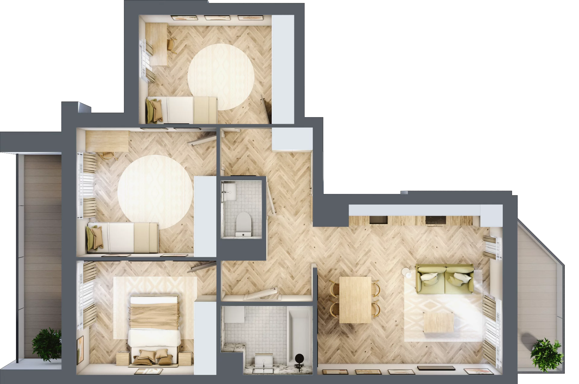 4 pokoje, mieszkanie 72,64 m², piętro 2, oferta nr M137, Nałęczowska - etap II, Lublin, Szerokie, ul. Nałęczowska 67
