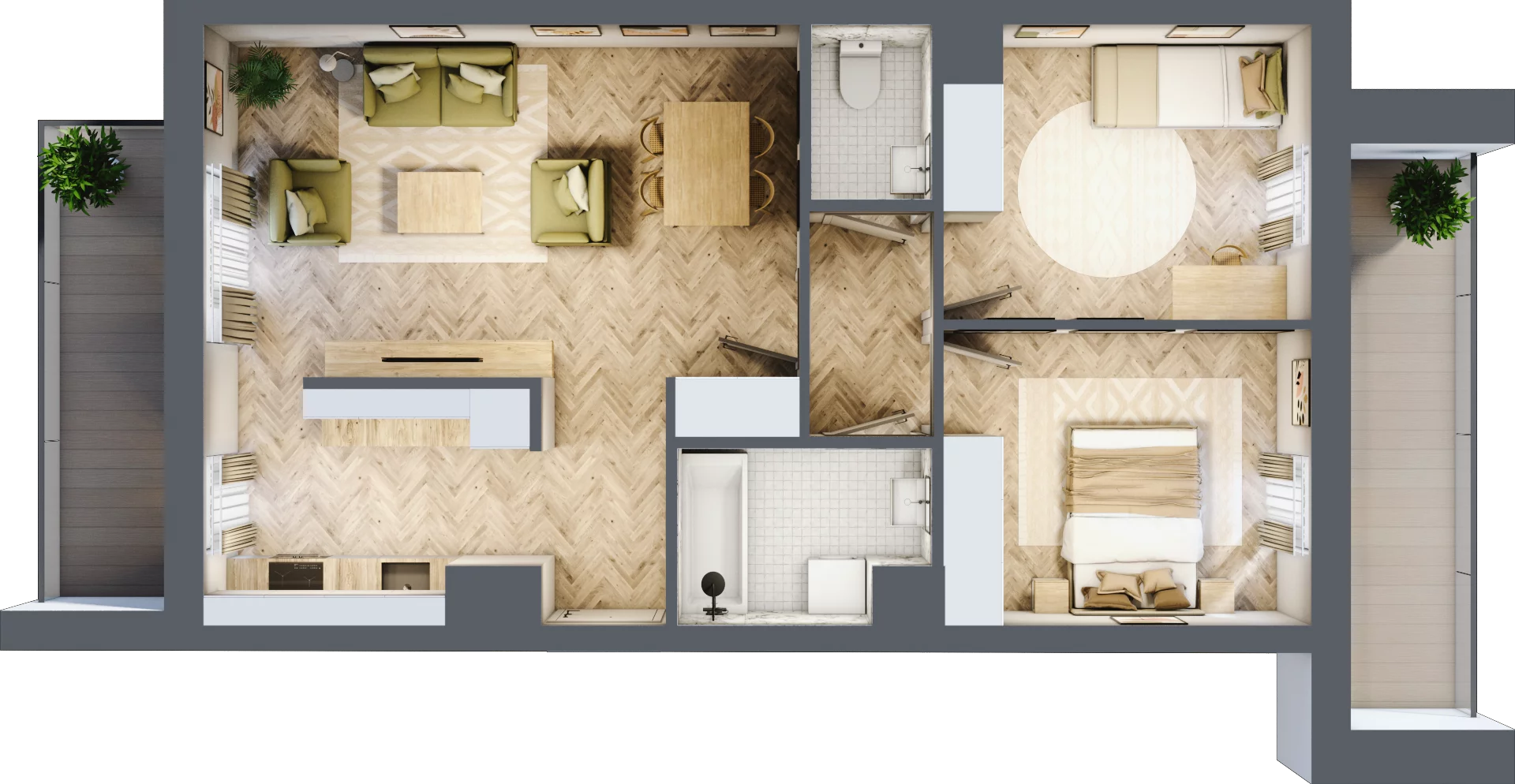 3 pokoje, mieszkanie 62,10 m², piętro 2, oferta nr M155, Nałęczowska - etap II, Lublin, Szerokie, ul. Nałęczowska 67