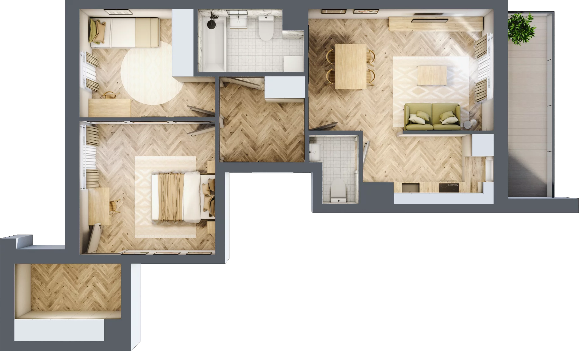 3 pokoje, mieszkanie 65,16 m², piętro 5, oferta nr M125, Nałęczowska - etap II, Lublin, Szerokie, ul. Nałęczowska 67