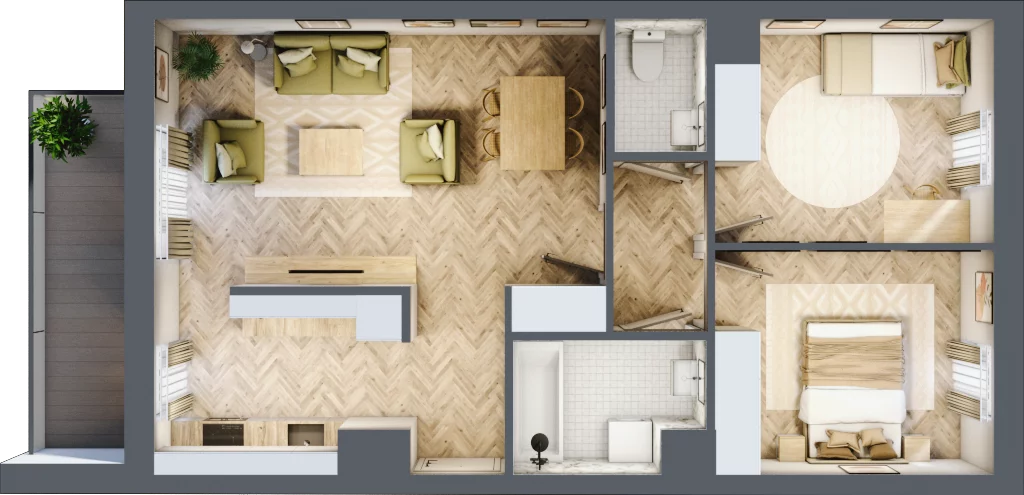 3 pokoje, mieszkanie 62,10 m², piętro 7, oferta nr M170, Nałęczowska - etap II, Lublin, Szerokie, ul. Nałęczowska 67