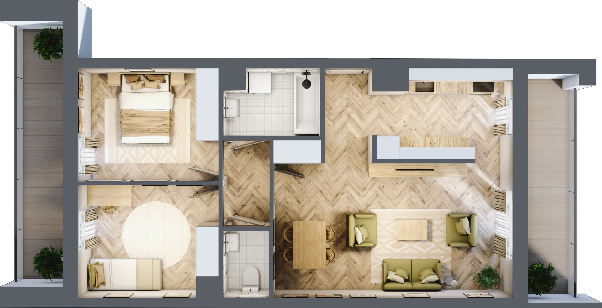 3 pokoje, mieszkanie 64,03 m², piętro 3, oferta nr M121, Nałęczowska - etap II, Lublin, Szerokie, ul. Nałęczowska 67