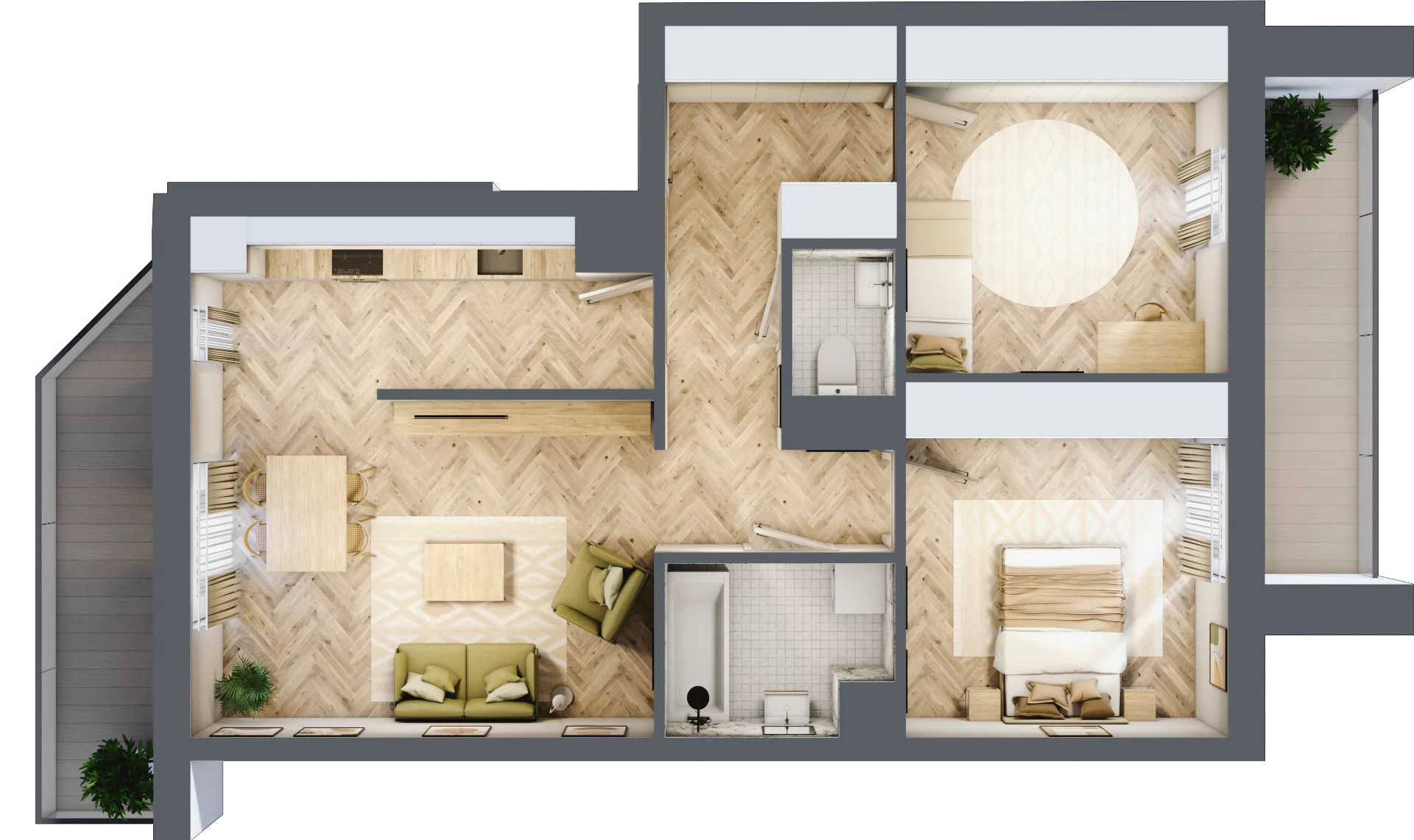 3 pokoje, mieszkanie 69,12 m², piętro 4, oferta nr M140, Nałęczowska - etap II, Lublin, Szerokie, ul. Nałęczowska 67