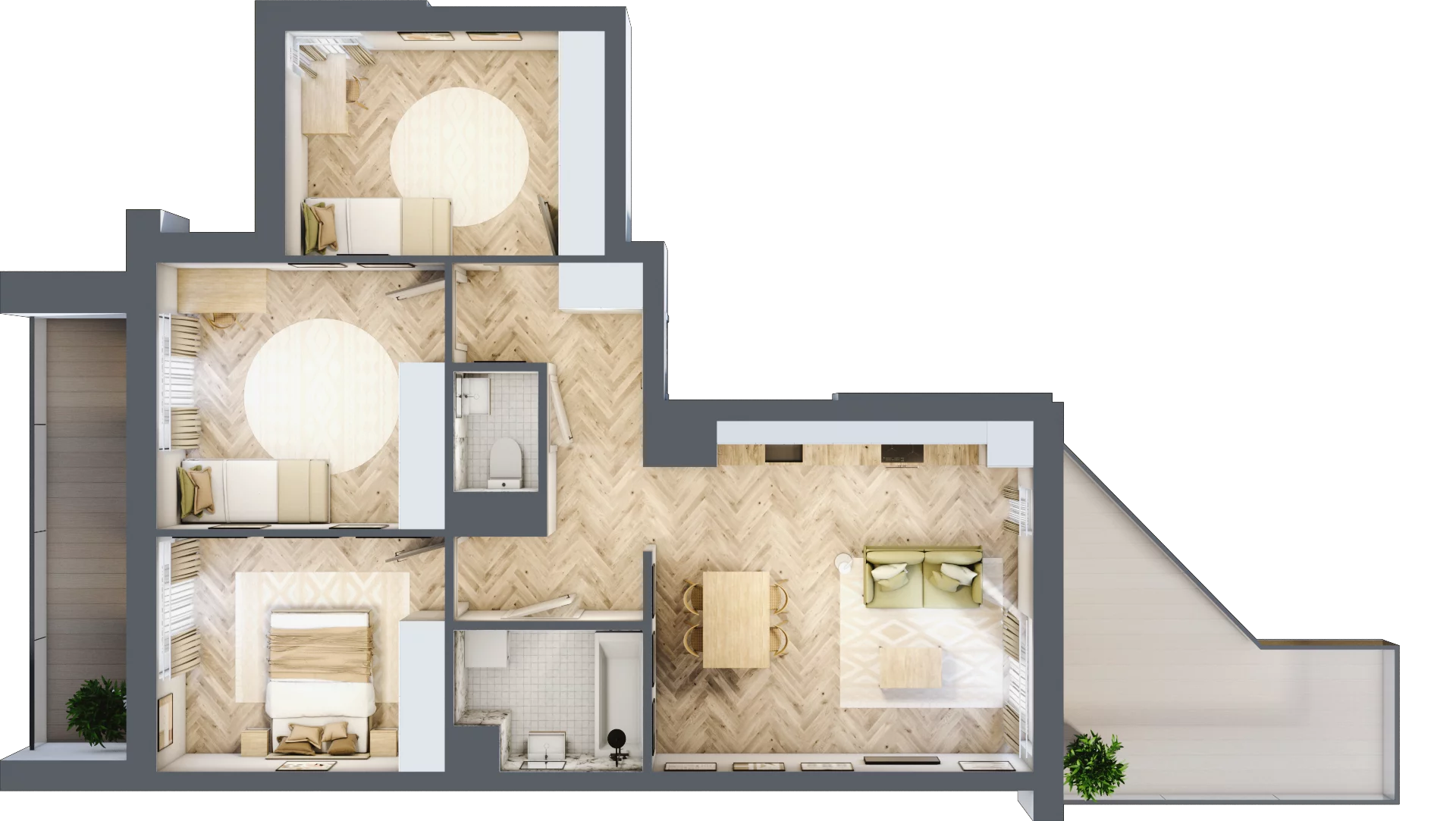 4 pokoje, mieszkanie 72,64 m², piętro 1, oferta nr M135, Nałęczowska - etap II, Lublin, Szerokie, ul. Nałęczowska 67