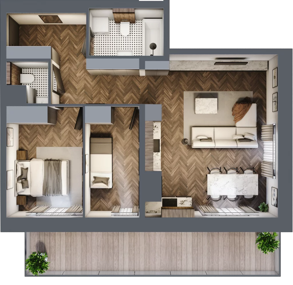 3 pokoje, apartament 62,80 m², piętro 5, oferta nr 40, Kopalniana 1, Katowice, Bogucice, ul. Kopalniana 1