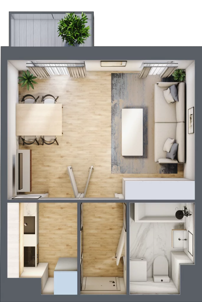 1 pokój, mieszkanie 28,60 m², piętro 6, oferta nr 60, Osiedle Lotnictwa Polskiego 12, Poznań, Ogrody, Ogrody, ul. Lotnictwa Polskiego 12