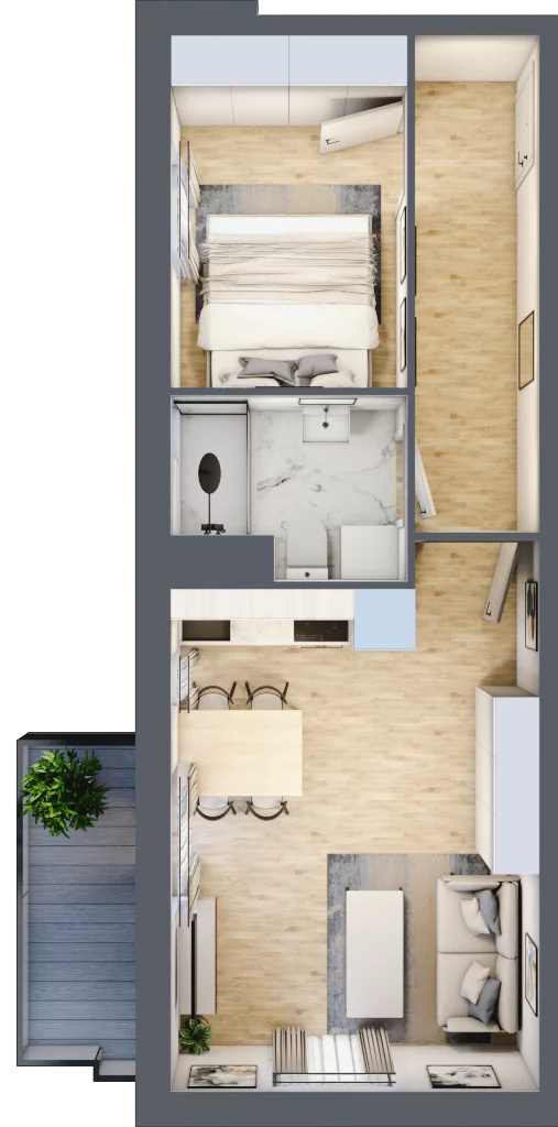 2 pokoje, mieszkanie 37,14 m², piętro 8, oferta nr 73, Osiedle Lotnictwa Polskiego 12, Poznań, Ogrody, Ogrody, ul. Lotnictwa Polskiego 12