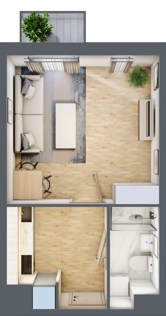 1 pokój, mieszkanie 27,08 m², piętro 3, oferta nr 24, Osiedle Lotnictwa Polskiego 12, Poznań, Ogrody, Ogrody, ul. Lotnictwa Polskiego 12
