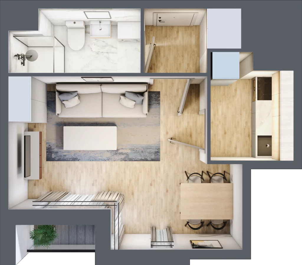 1 pokój, mieszkanie 27,24 m², piętro 6, oferta nr 56, Osiedle Lotnictwa Polskiego 12, Poznań, Ogrody, Ogrody, ul. Lotnictwa Polskiego 12