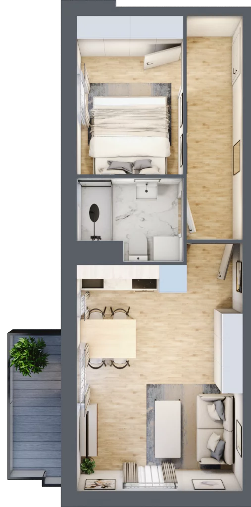 2 pokoje, mieszkanie 37,09 m², piętro 4, oferta nr 33, Osiedle Lotnictwa Polskiego 12, Poznań, Ogrody, Ogrody, ul. Lotnictwa Polskiego 12