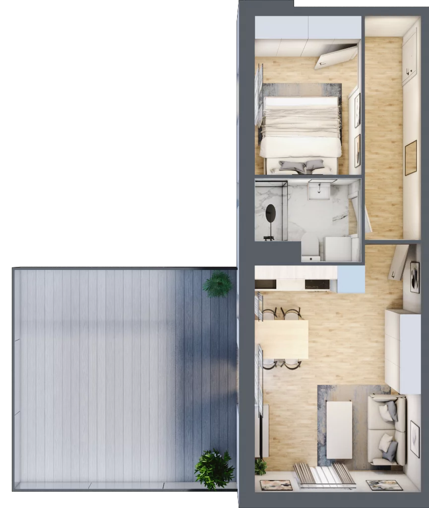 2 pokoje, mieszkanie 37,22 m², piętro 1, oferta nr 3, Osiedle Lotnictwa Polskiego 12, Poznań, Ogrody, Ogrody, ul. Lotnictwa Polskiego 12