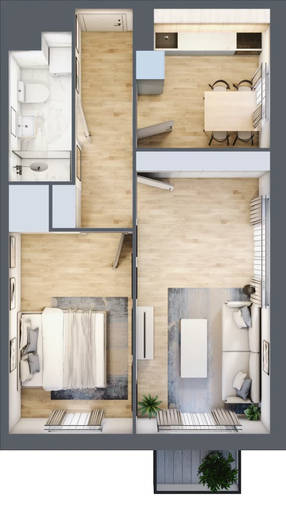 2 pokoje, mieszkanie 47,52 m², piętro 8, oferta nr 72, Osiedle Lotnictwa Polskiego 12, Poznań, Ogrody, Ogrody, ul. Lotnictwa Polskiego 12