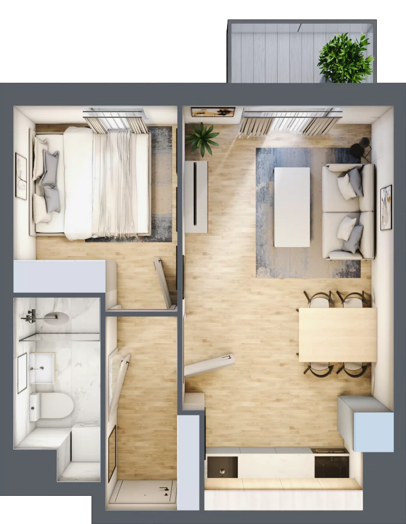 2 pokoje, mieszkanie 33,05 m², piętro 3, oferta nr 29, Osiedle Lotnictwa Polskiego 12, Poznań, Ogrody, Ogrody, ul. Lotnictwa Polskiego 12