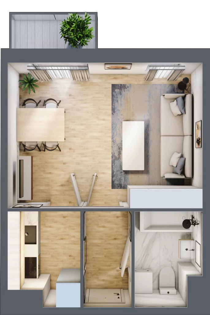 1 pokój, mieszkanie 28,65 m², piętro 7, oferta nr 70, Osiedle Lotnictwa Polskiego 12, Poznań, Ogrody, Ogrody, ul. Lotnictwa Polskiego 12