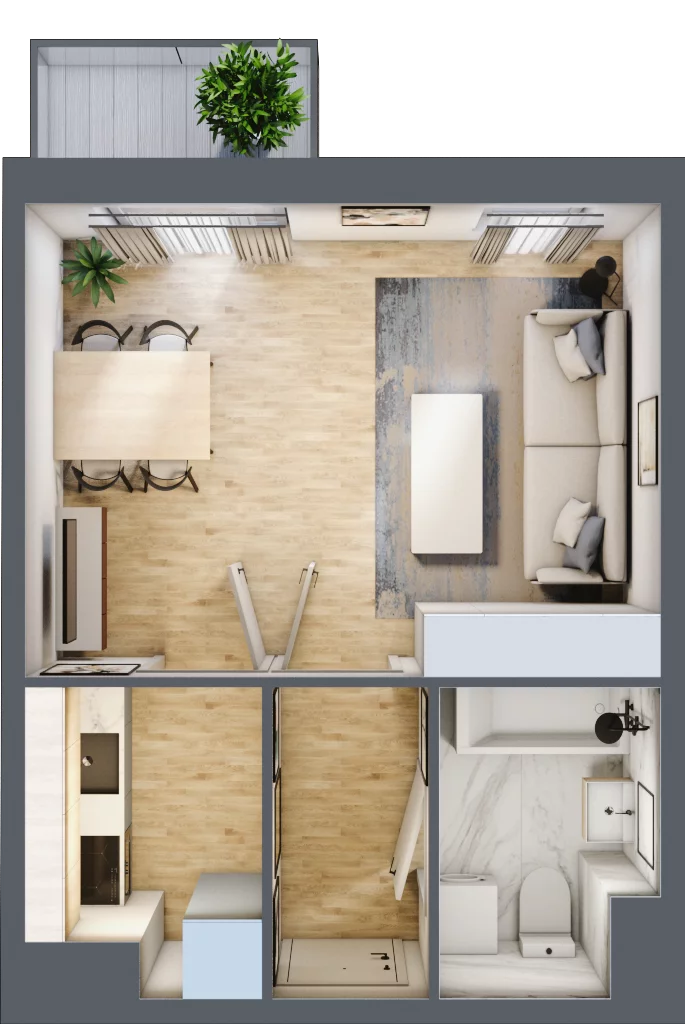 1 pokój, mieszkanie 28,73 m², piętro 2, oferta nr 20, Osiedle Lotnictwa Polskiego 12, Poznań, Ogrody, Ogrody, ul. Lotnictwa Polskiego 12