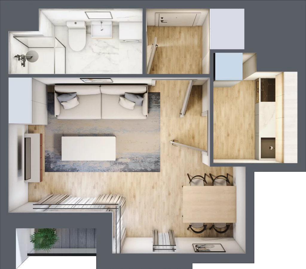 1 pokój, mieszkanie 27,17 m², piętro 1, oferta nr 6, Osiedle Lotnictwa Polskiego 12, Poznań, Ogrody, Ogrody, ul. Lotnictwa Polskiego 12