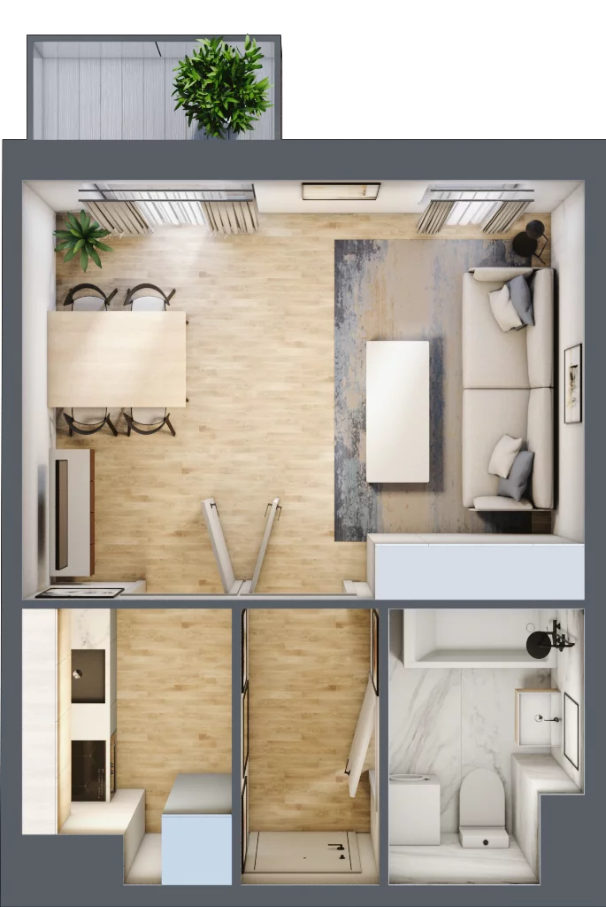1 pokój, mieszkanie 28,66 m², piętro 1, oferta nr 10, Osiedle Lotnictwa Polskiego 12, Poznań, Ogrody, Ogrody, ul. Lotnictwa Polskiego 12