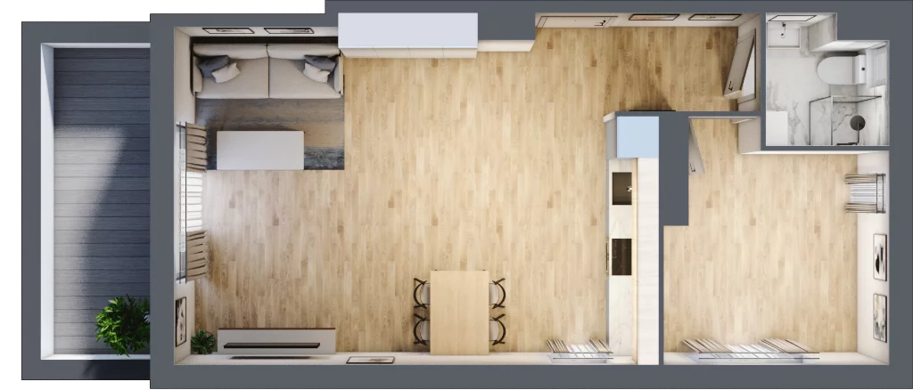 2 pokoje, mieszkanie 51,90 m², piętro 7, oferta nr 100, Osiedle Lotnictwa Polskiego 12, Poznań, Ogrody, Ogrody, ul. Lotnictwa Polskiego 12