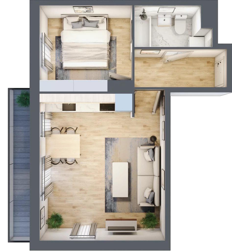 2 pokoje, mieszkanie 39,52 m², piętro 6, oferta nr 98, Osiedle Lotnictwa Polskiego 12, Poznań, Ogrody, Ogrody, ul. Lotnictwa Polskiego 12