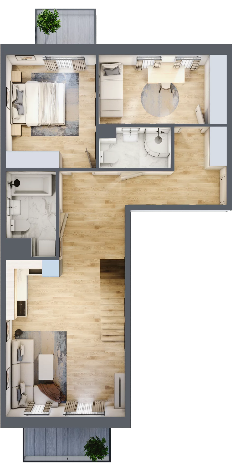 4 pokoje, mieszkanie 108,70 m², piętro 2, oferta nr B2.2.9, ul. Bogatyńska Dobry Deweloper Milo Wrocław Maślice, Wrocław, Maślice, Fabryczna, ul. Bogatyńska
