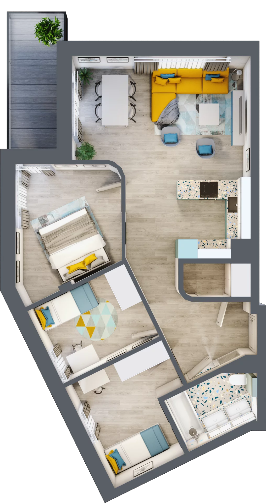 4 pokoje, mieszkanie 72,40 m², piętro 2, oferta nr M11, Mały Rynek, Piaseczno, ul. Jana Kilińskiego 3