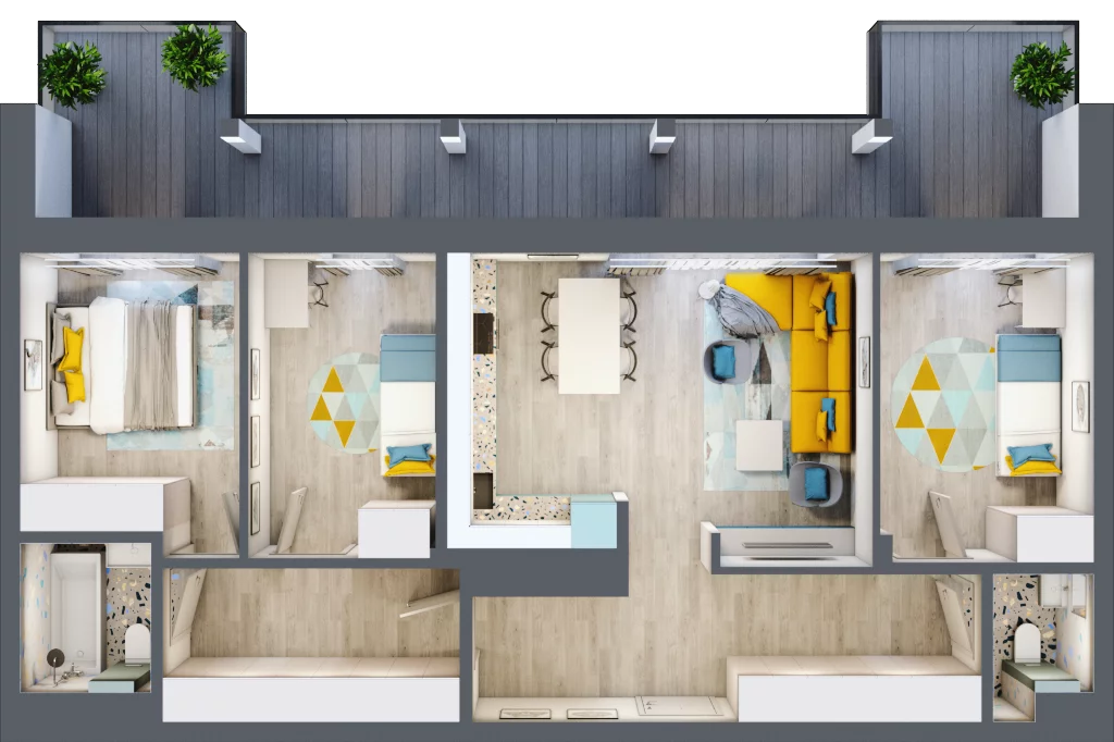 4 pokoje, mieszkanie 83,10 m², piętro 3, oferta nr M17, Mały Rynek, Piaseczno, ul. Jana Kilińskiego 3