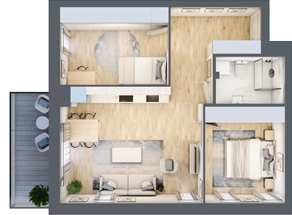 3 pokoje, mieszkanie 59,42 m², piętro 6, oferta nr 35, Ceramika, Bydgoszcz, Bartodzieje, ul. Fordońska 19