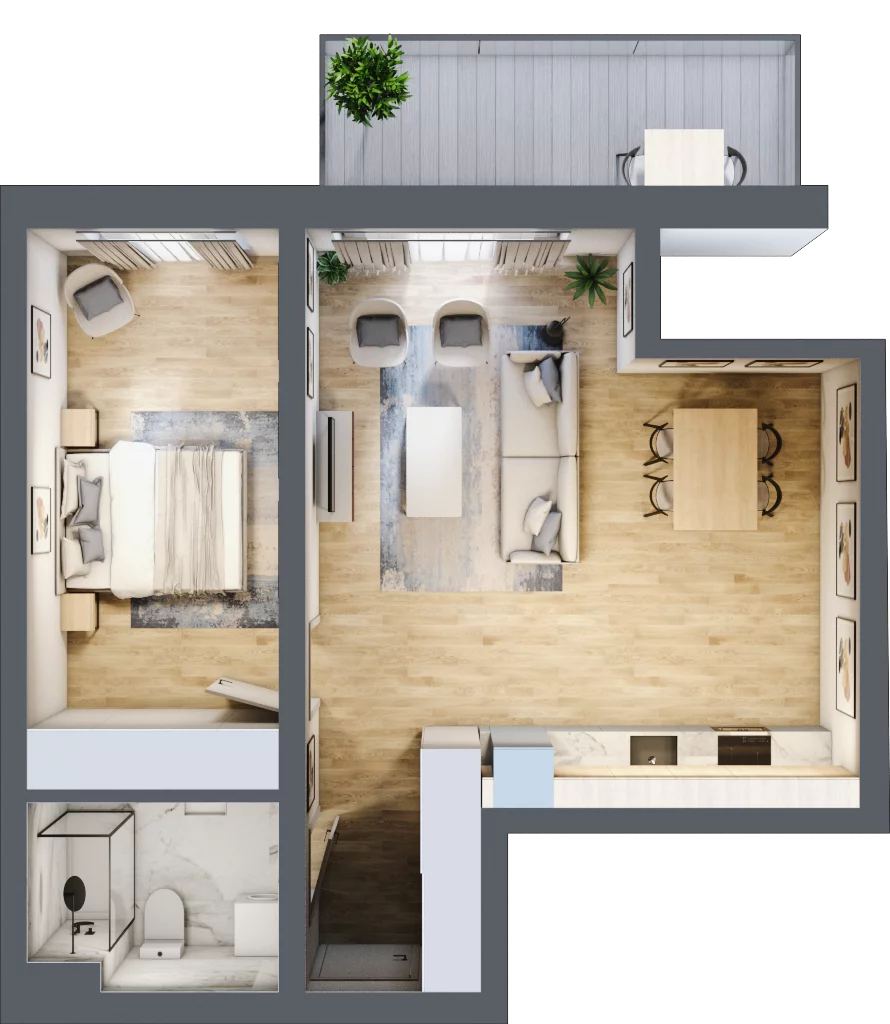 2 pokoje, mieszkanie 52,06 m², piętro 4, oferta nr 28, Ceramika, Bydgoszcz, Bartodzieje, ul. Fordońska 19