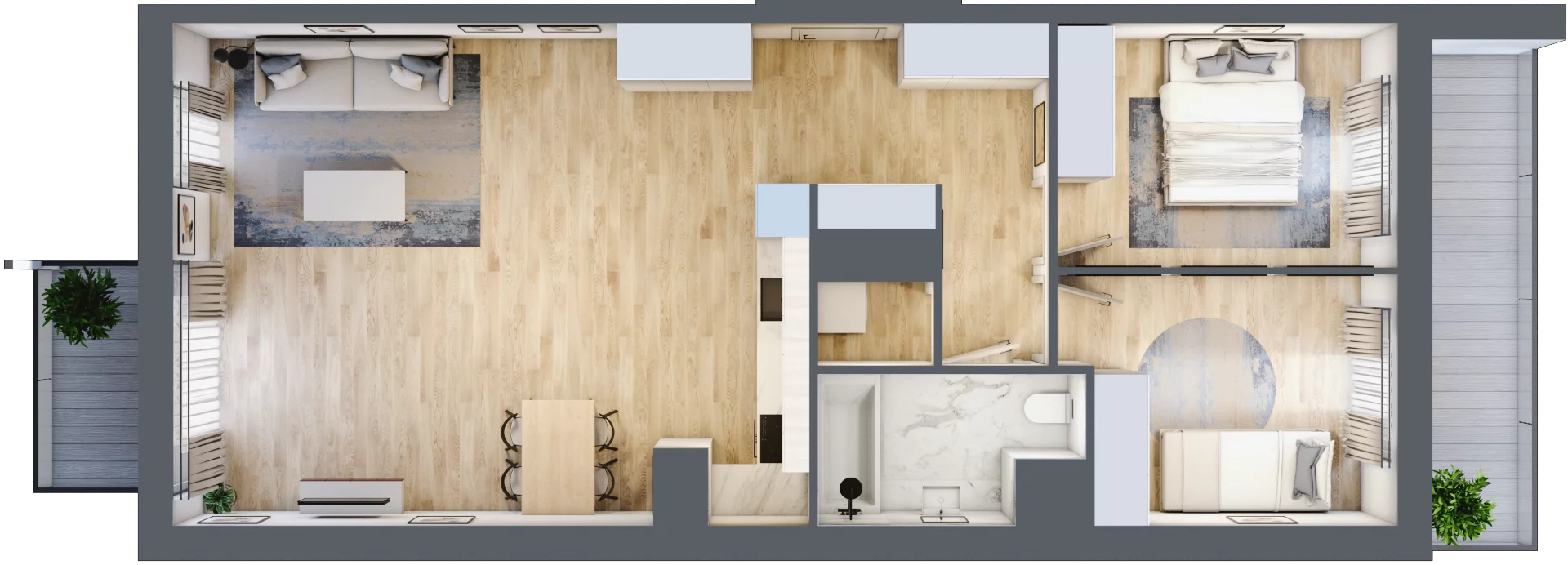 3 pokoje, mieszkanie 73,83 m², piętro 5, oferta nr I-A71, Industria II, Bydgoszcz, Bocianowo, ul. Rycerska 22