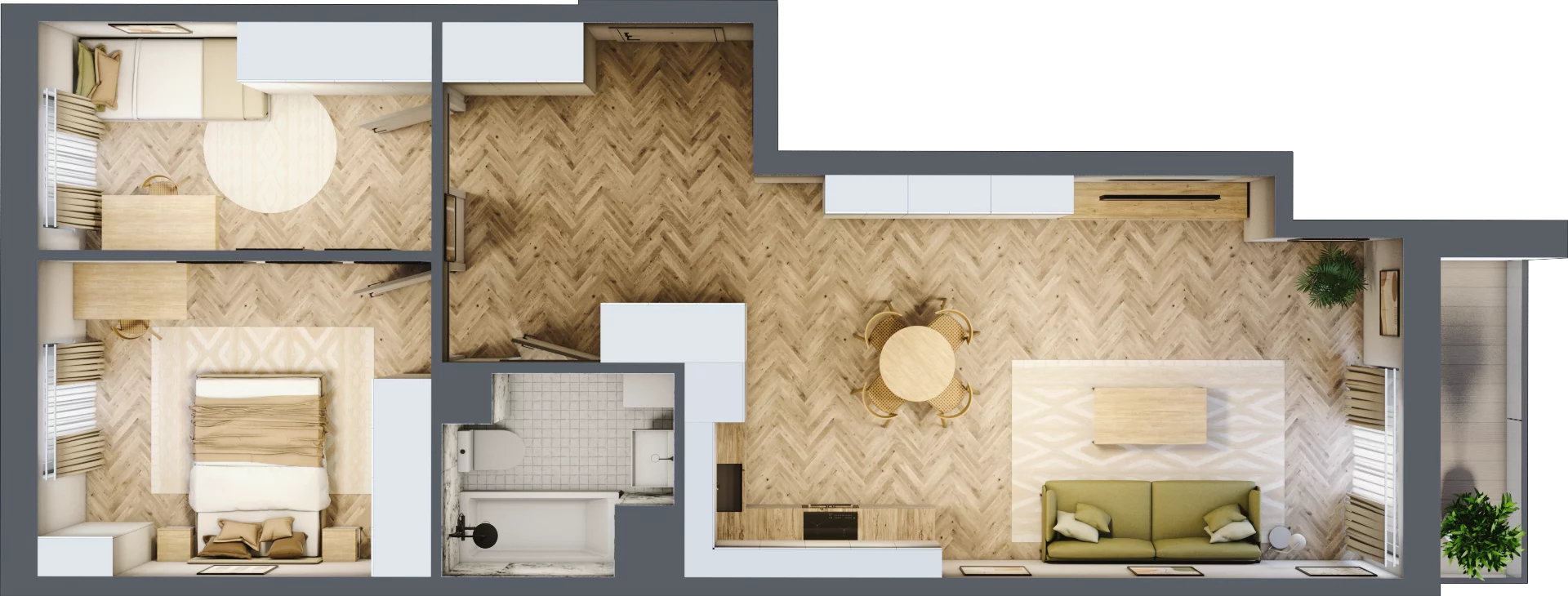 3 pokoje, mieszkanie 63,46 m², piętro 3, oferta nr A53, Aleja Mickiewicza, Osielsko, ul. Aleja Mickiewicza 1