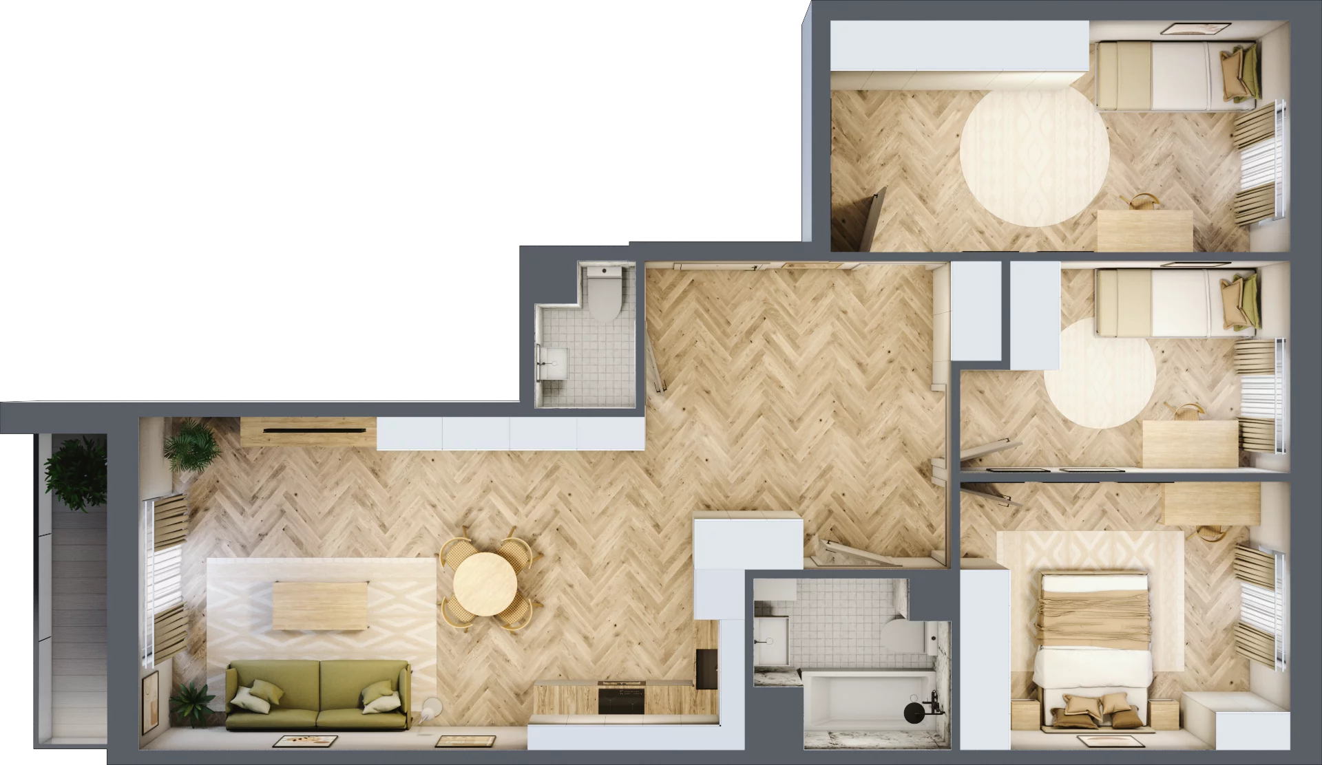 4 pokoje, mieszkanie 83,42 m², piętro 2, oferta nr A8, Aleja Mickiewicza, Osielsko, ul. Aleja Mickiewicza 1