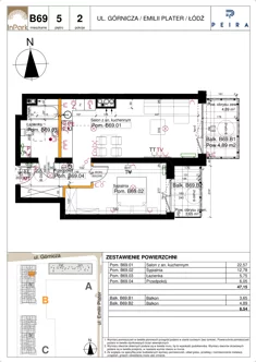 Mieszkanie, 47,15 m², 2 pokoje, piętro 5, oferta nr 109_B69