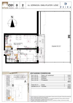 Mieszkanie, 48,46 m², 2 pokoje, parter, oferta nr 111_C01