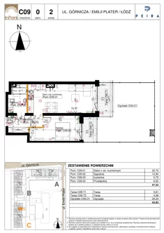 Mieszkanie, 47,33 m², 2 pokoje, parter, oferta nr 119_C09