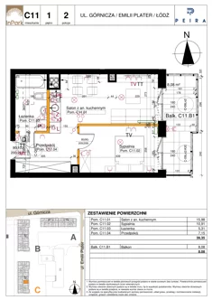 Mieszkanie, 48,46 m², 2 pokoje, piętro 1, oferta nr 122_C12