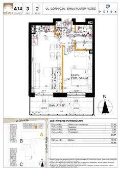 Mieszkanie, 37,07 m², 2 pokoje, piętro 3, oferta nr 14_A14