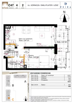 Mieszkanie, 48,46 m², 2 pokoje, piętro 4, oferta nr 157_C47