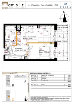 Mieszkanie, 39,35 m², 2 pokoje, piętro 5, oferta nr 167_C57