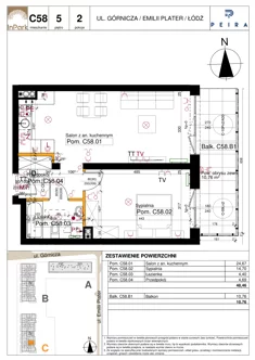 Mieszkanie, 48,46 m², 2 pokoje, piętro 5, oferta nr 168_C58